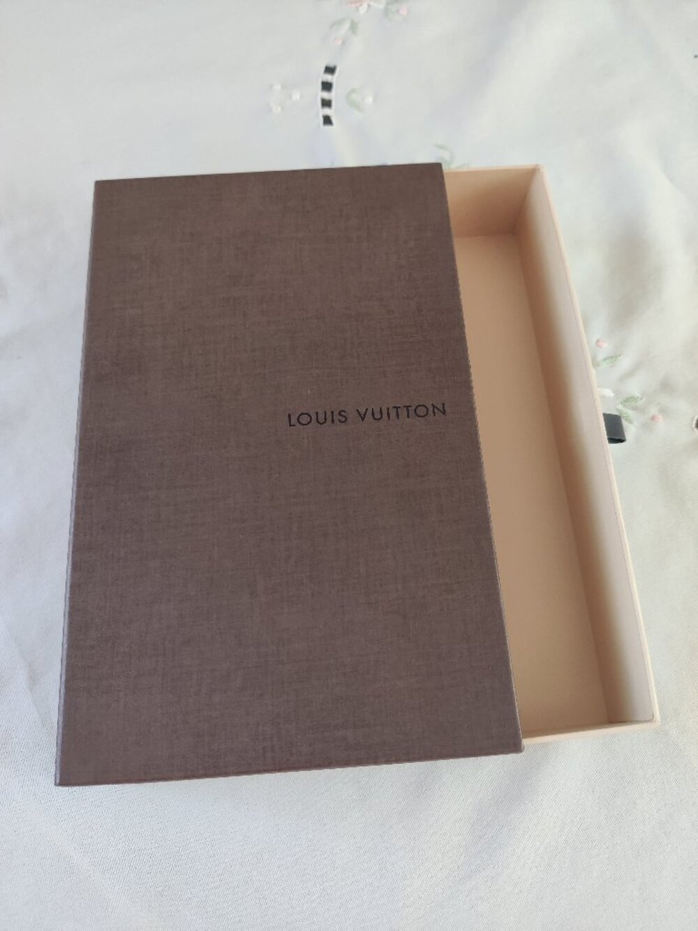 Auth. LOUIS VUITTON Wallet-Sized Drawer Empty Storage Display Gift Box